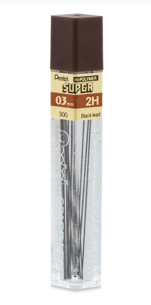 Pentel Super Hi-Polymer Mechanical Pencil Leads