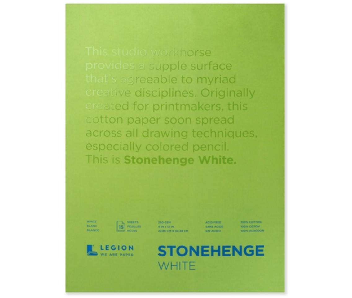 Stonehenge Tapebound White 250 Gram - 15 Sheet Pad