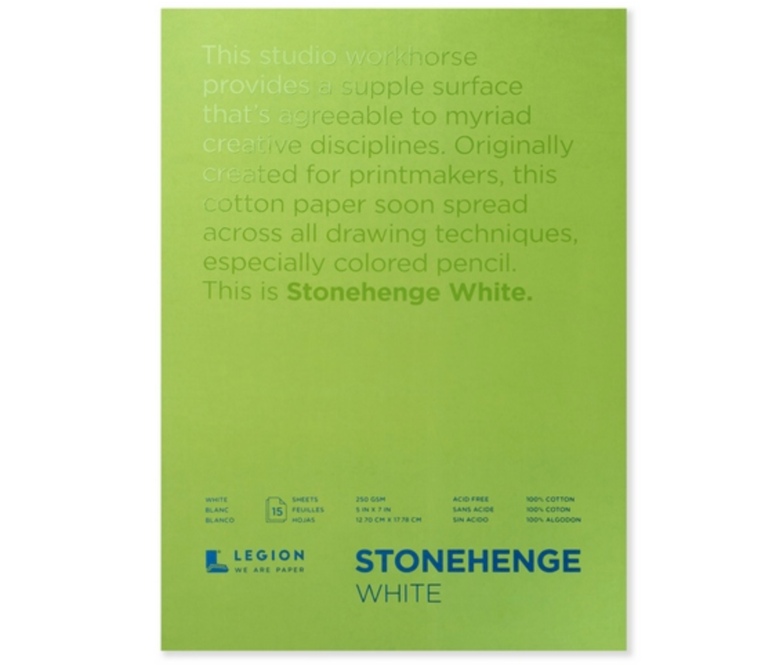 Stonehenge Tapebound White 250 Gram - 15 Sheet Pad