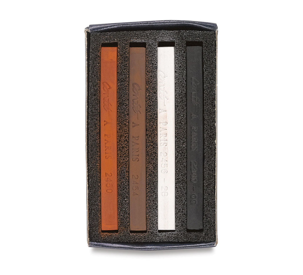 Conté à Paris Crayons - Sketching Colors, Matchbox Set, Set of 4