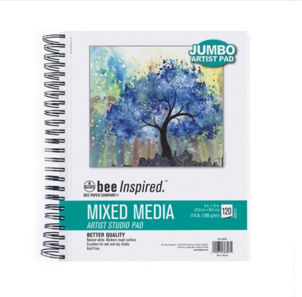 Bee Inspired Jumbo Mixed Media Pad - 9 x 12