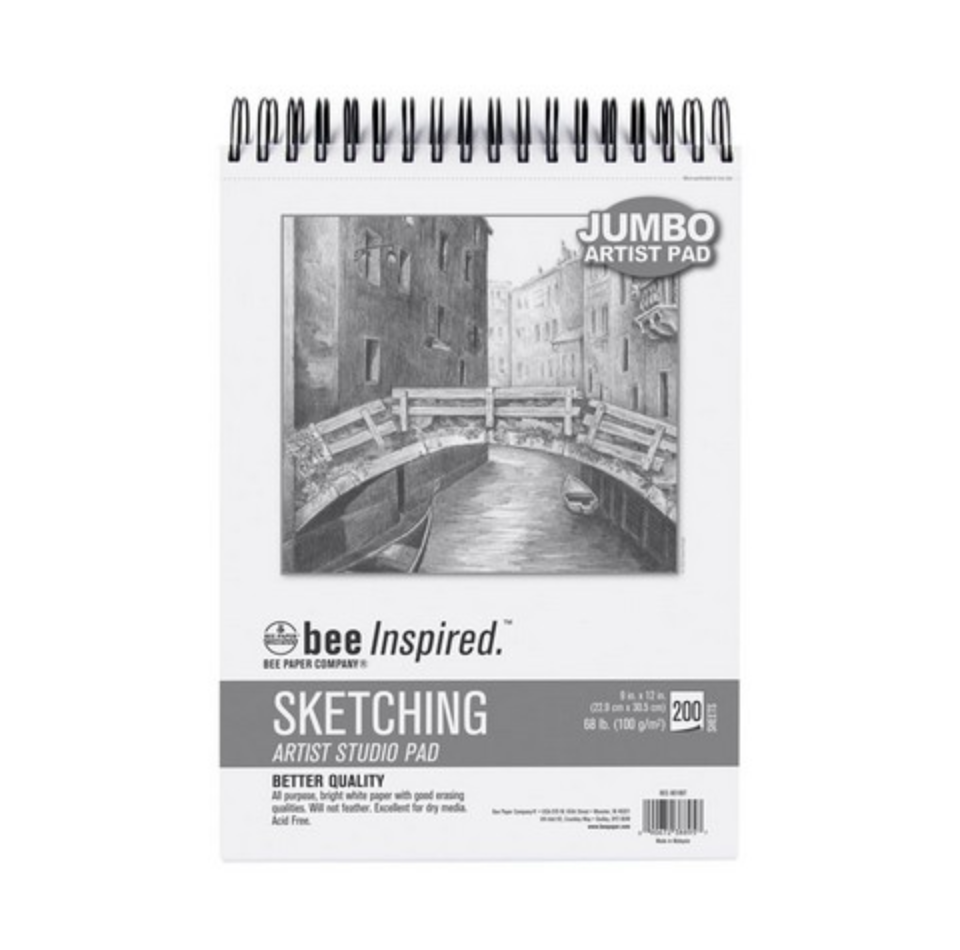 Bee Inspired Jumbo Sketch Pad - 9 x 12